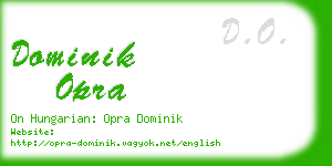 dominik opra business card